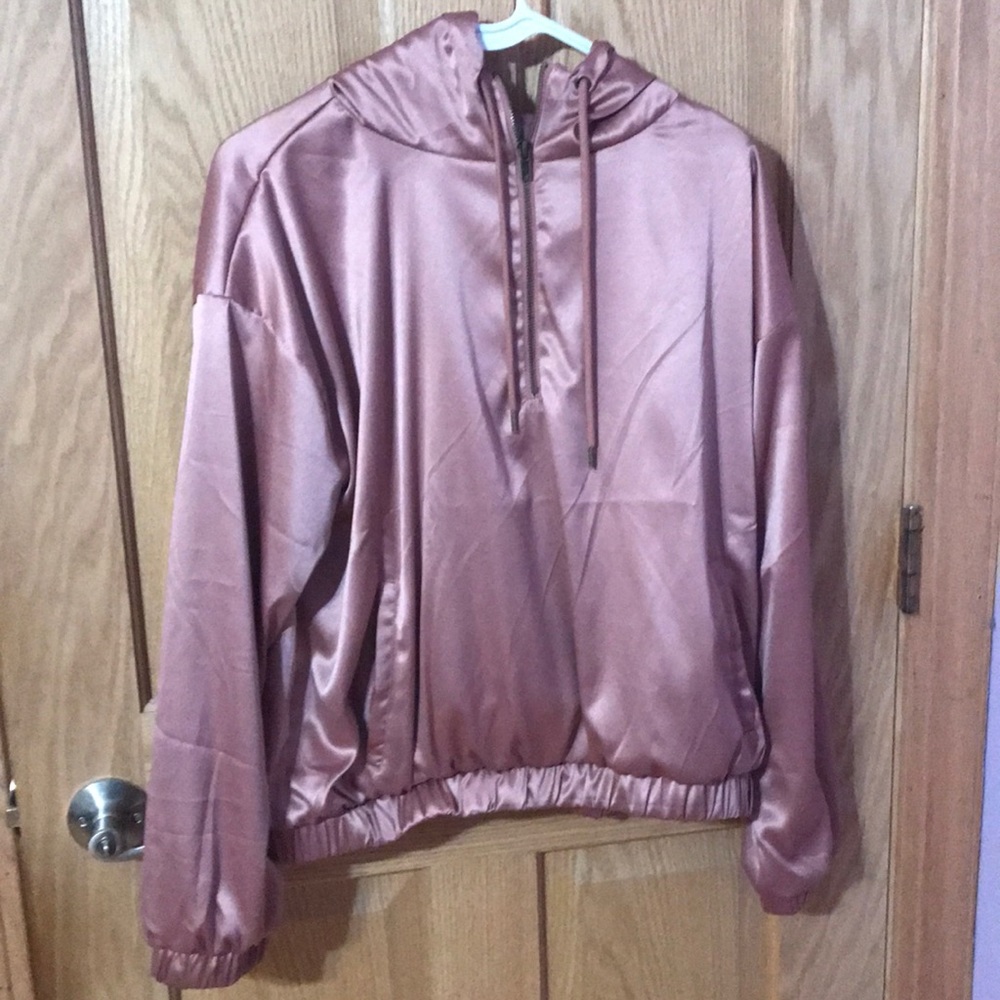 Forever 21 rose gold silk sweater